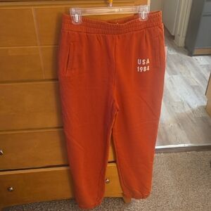USA 1984 Ladies Burnt Orange Sweatpants